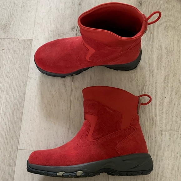 LL‎ Bean thinsulate red suede leather boots size 8 1/2 M winter women’s outdoor - Picture 1 of 10
